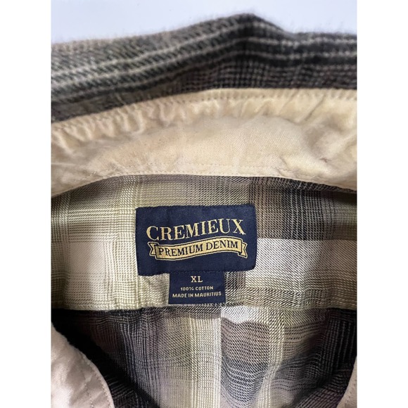 Men's Cremieux Premium ~ Log Sleeve ~ Button Up Shirt ~ Size Xl ~ Browns Tans - Picture 3 of 8
